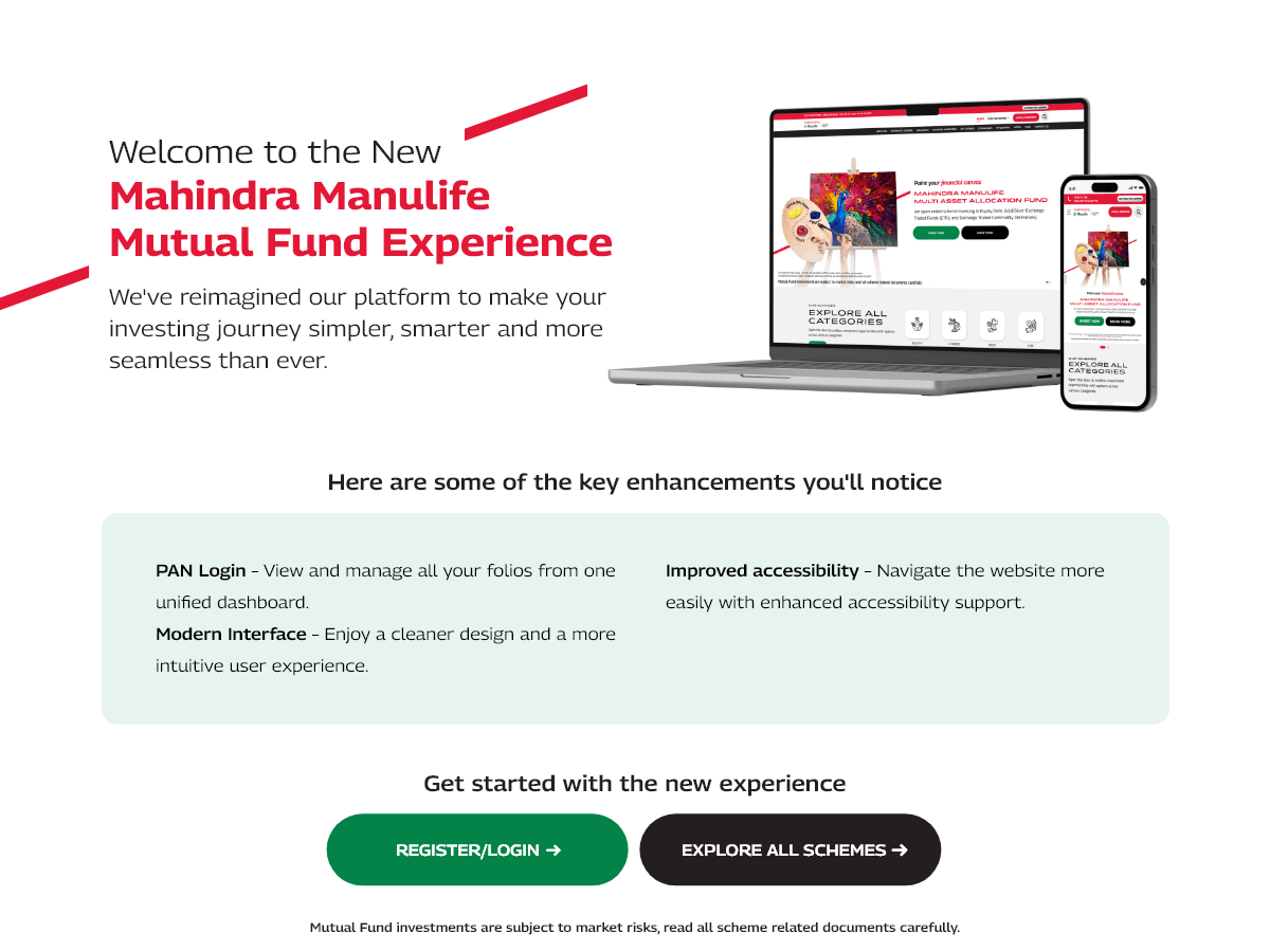 Welcome to the new Mahindra Manulife Mutual Fund experience